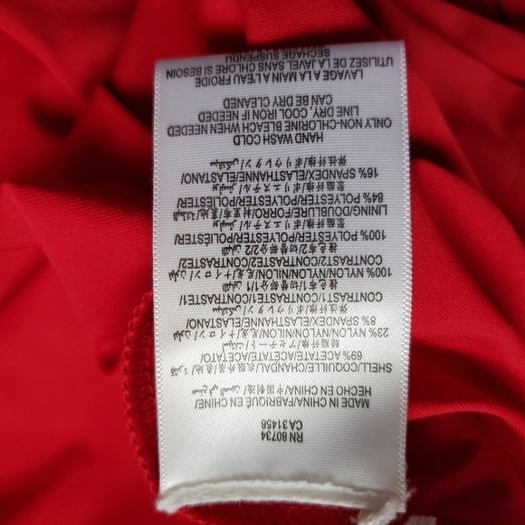 Bcbgmaxazria Red & Black Quenby Cocktail Dress Size XS - Picture 12 of 12